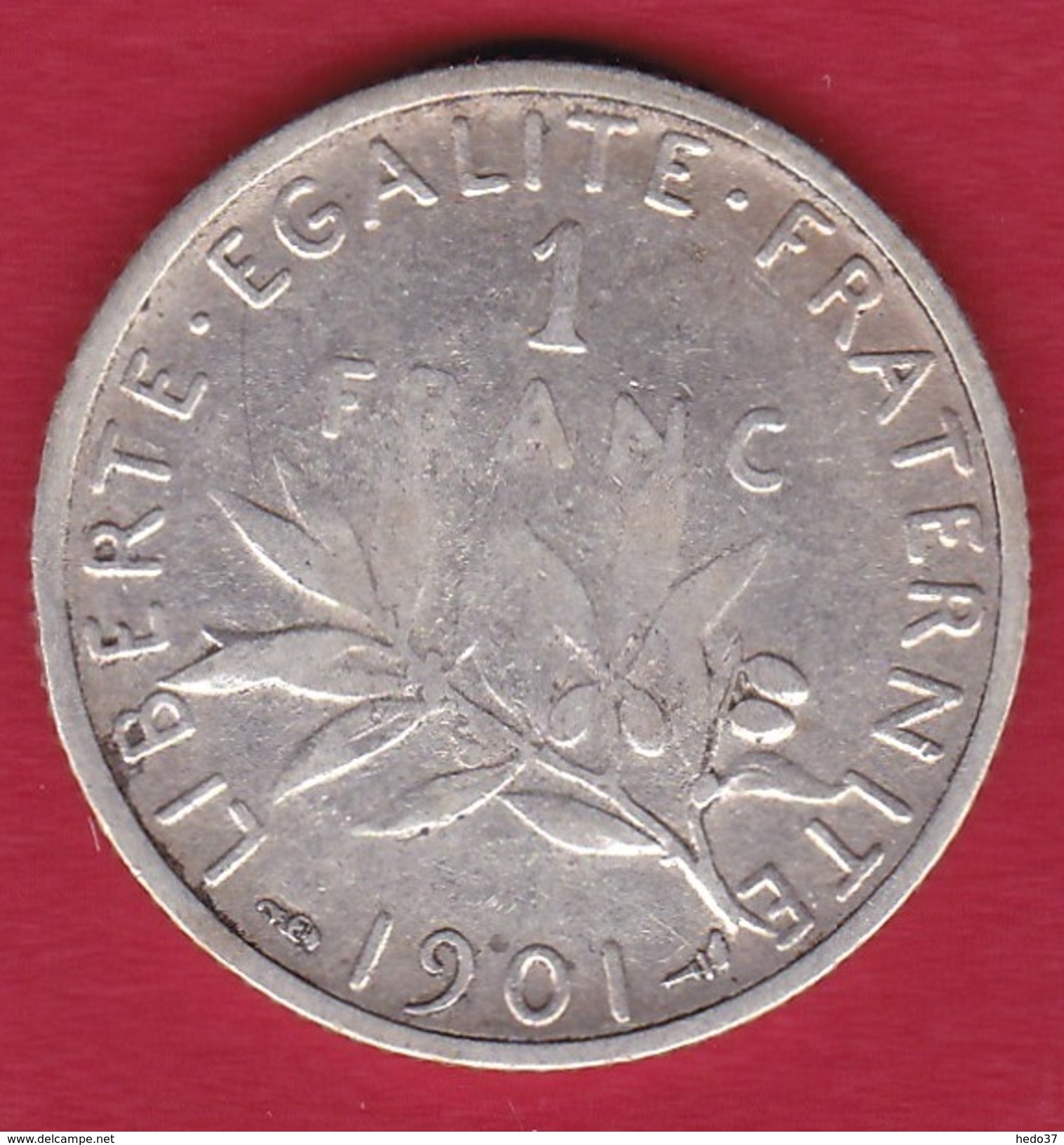 France 1 Franc Semeuse Argent 1901 - Autres & Non Classés