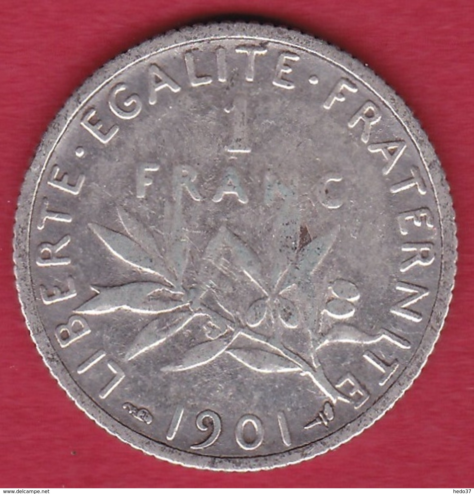 France 1 Franc Semeuse Argent 1901 - Otros & Sin Clasificación