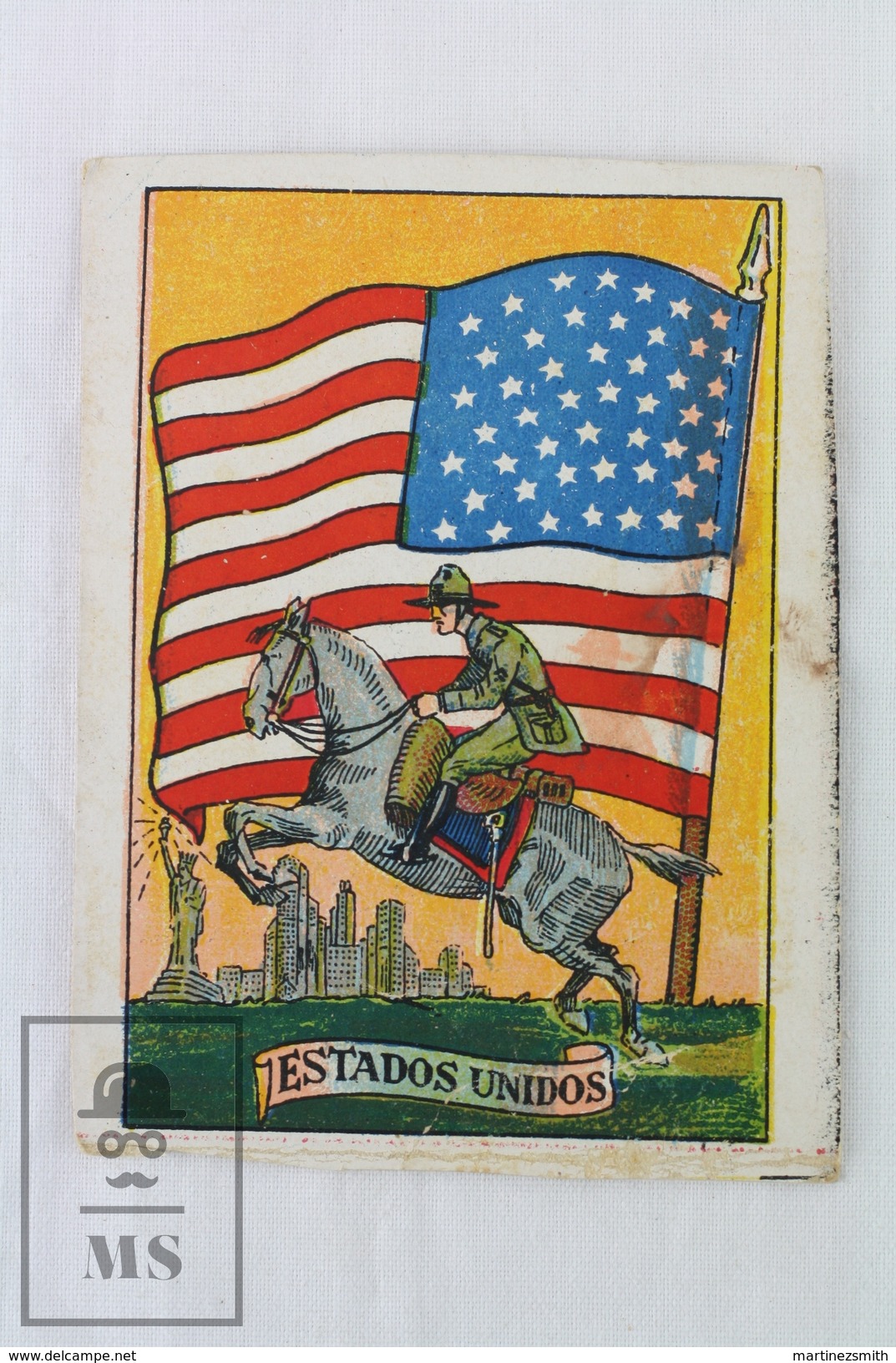 1900´s Trading Card/ Chromo - WWI United States Flag & Cavalry - Altri & Non Classificati