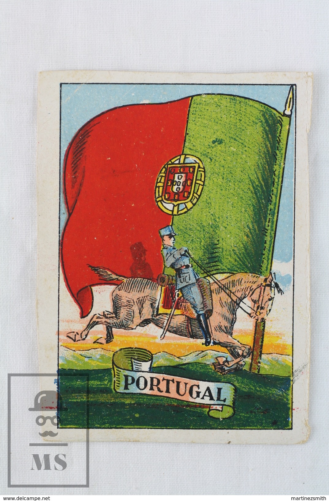 1900´s Trading Card/ Chromo - WWI Portugal Flag & Cavalry - Otros & Sin Clasificación