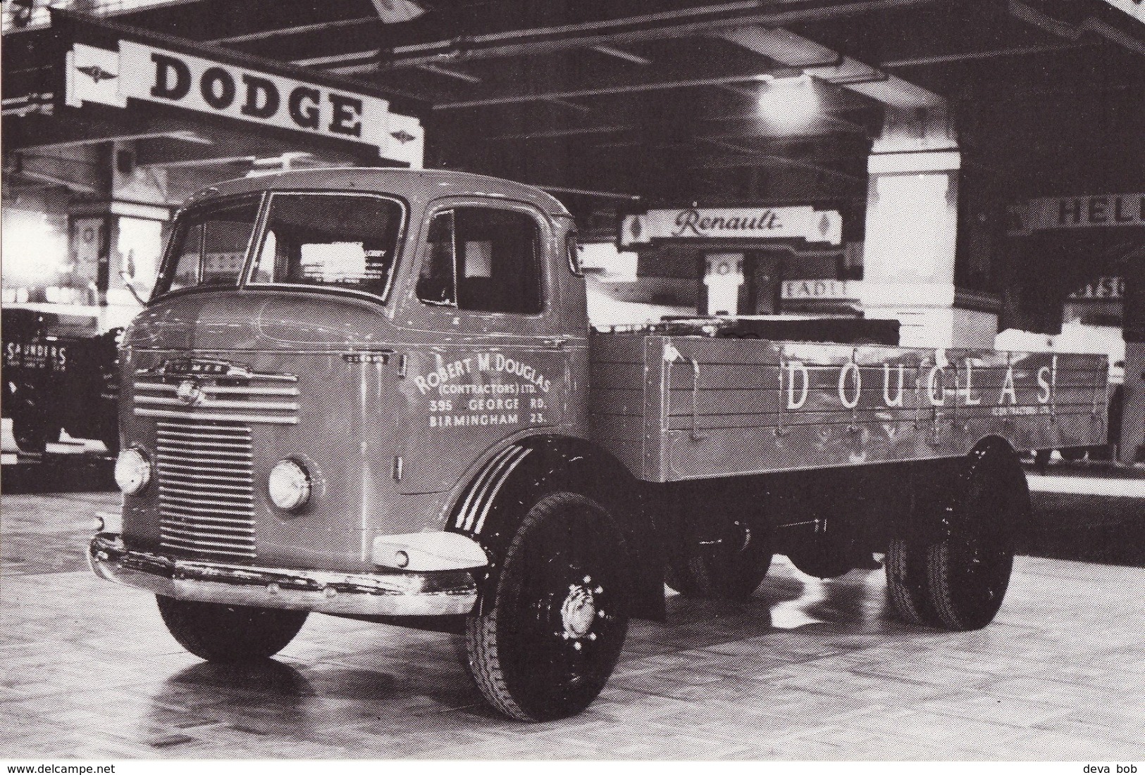 Postcard Commer Diesel 7 Ton Drop Side Truck Robert M Douglas Birmingham 1954 - Vrachtwagens En LGV