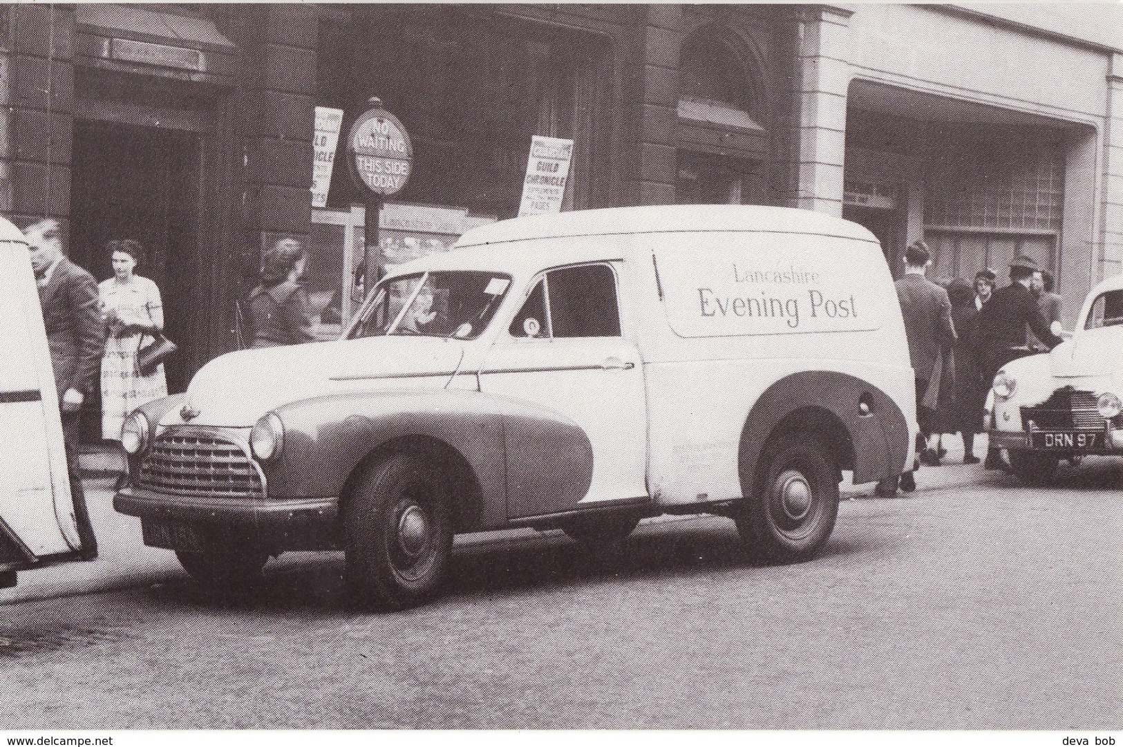 Postcard Morris Oxford Mk.1 Van Lancashire Evening Post Preston Billingham Card - Trucks, Vans &  Lorries