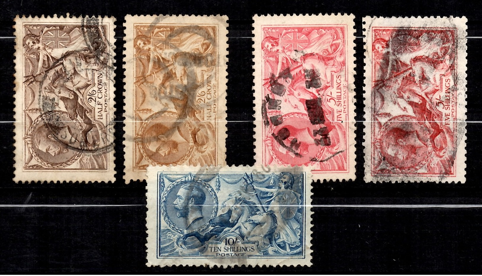 Grande-Bretagne YT N° 153, 153A, 154, 154A Et 155 Oblitérés. B/TB. A Saisir! - Used Stamps