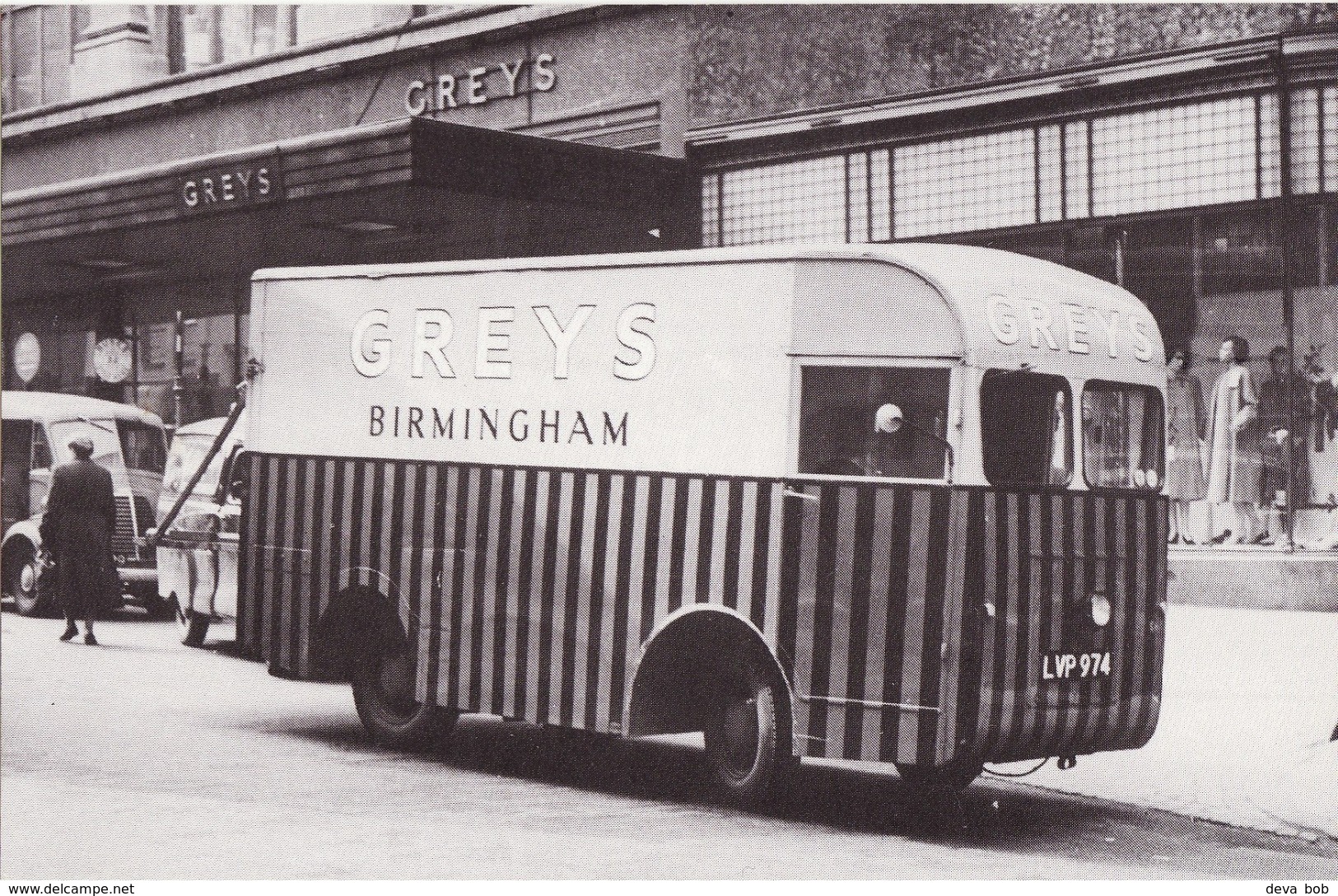 Postcard Greys Store Birmingham Electric Delivery Van Billingham Motor Card - Trucks, Vans &  Lorries