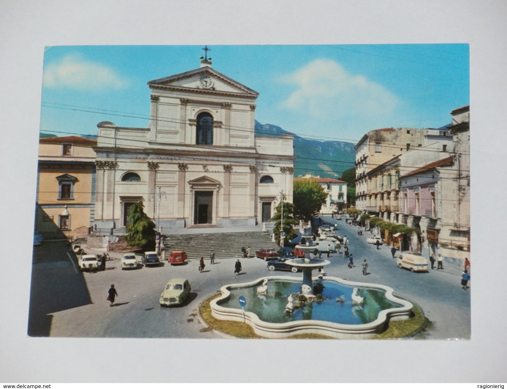 SALERNO - Cava Dei Tirreni - Cava De´ Tirreni - Piazza Duomo Con La Fontana - Auto - Cava De' Tirreni