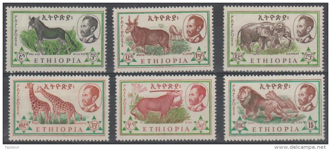 ETHIOPIA - 1961 African Animals. Scott 369-374. MNH - Ethiopia