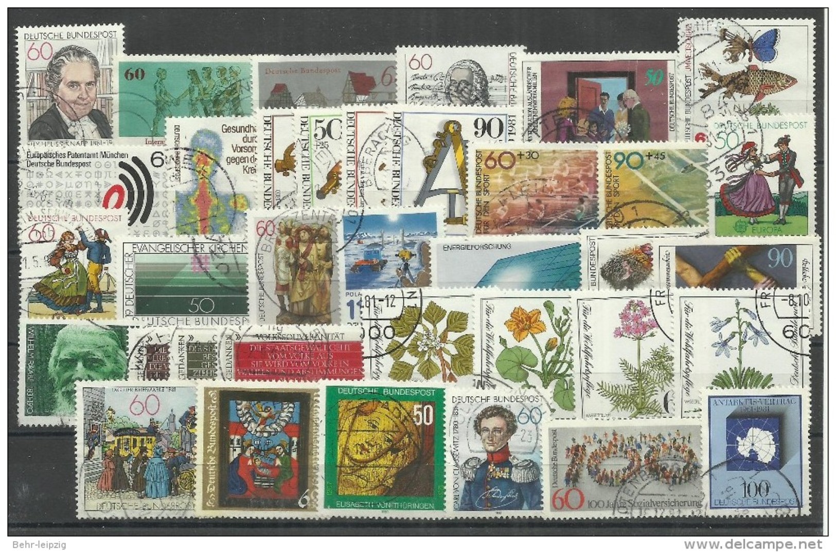 BRD Jahrgang 1981 (1082-1117) Kpl.ausgewählte Qualität, Exquisit Gestempelt Mi.-Preis 21,80 &euro; - Gebraucht