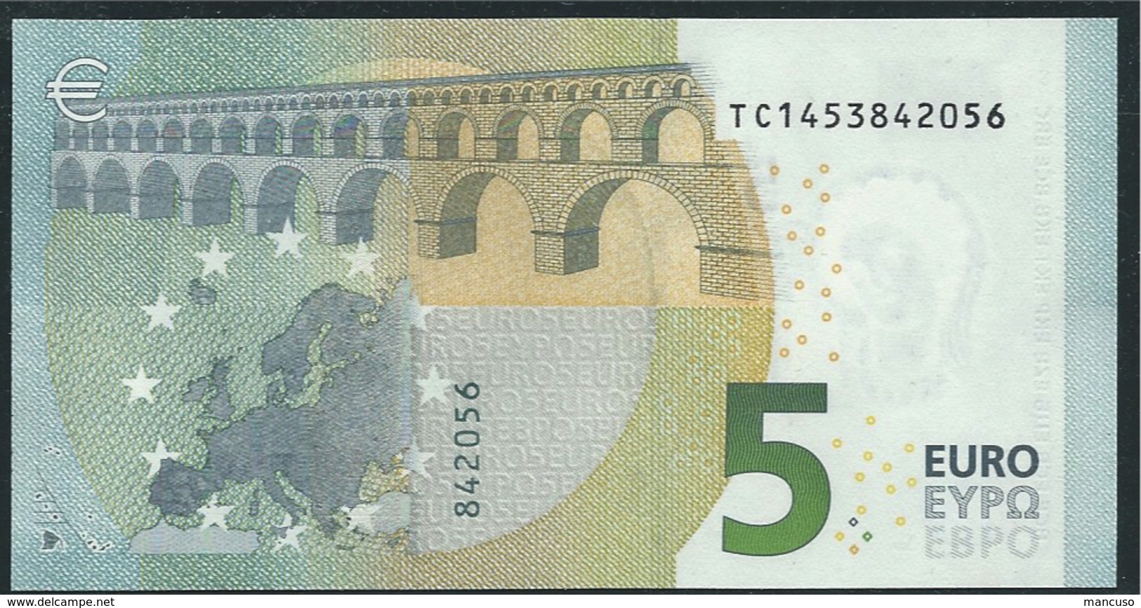 T IRELAND  5 EURO TC T001 E3  DRAGHI  UNC - 5 Euro