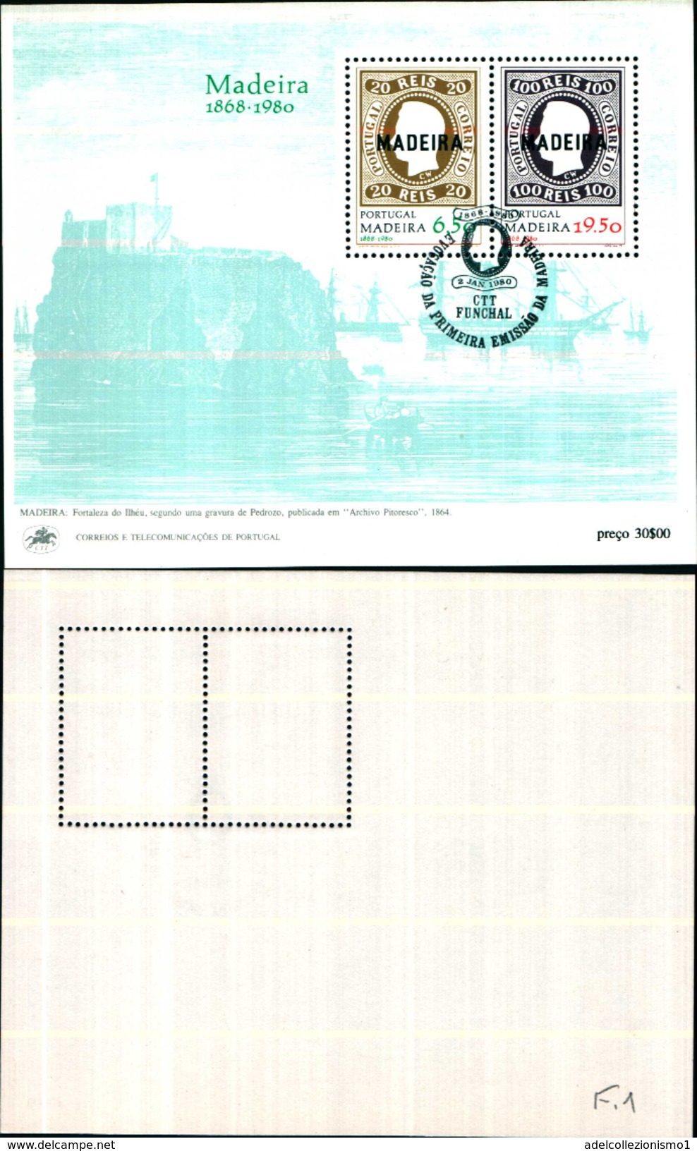 86803) Madeira (Portugal) Bloque 1 (edicion Completa) USATO - Feuilles Complètes Et Multiples