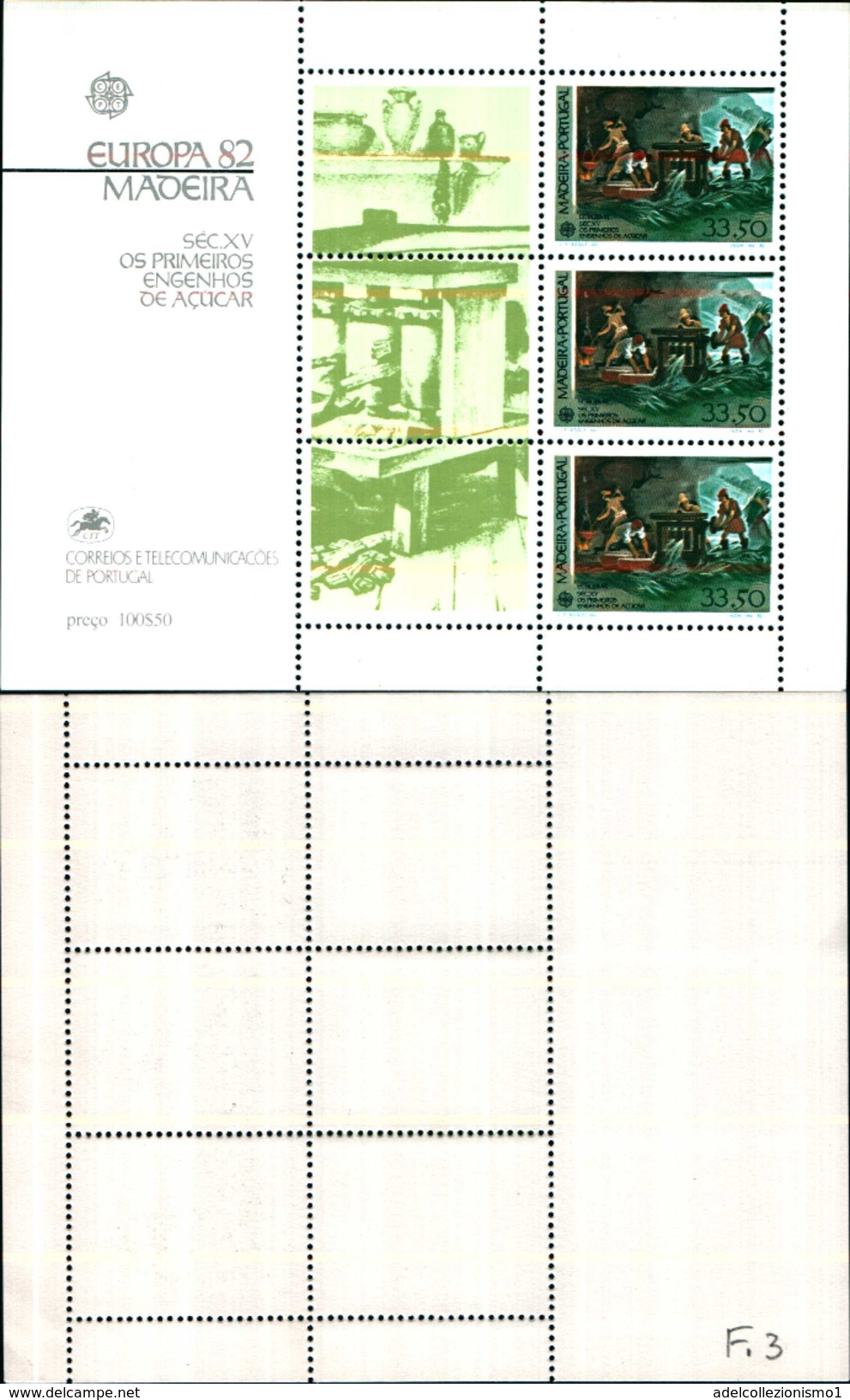 86805) TIMBRES STAMP BLOC FEUILLET EUROPA 82 MADEIRA MADERE PORTUGAL 1982 - Full Sheets & Multiples