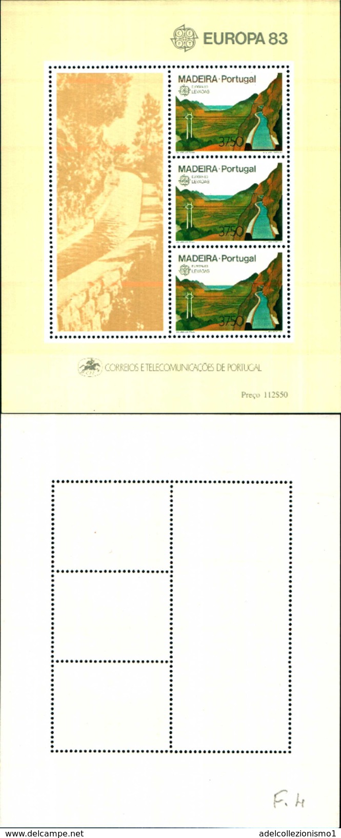 86806)  TIMBRES STAMP BLOC FEUILLET EUROPA 83 MADEIRA MADERE PORTUGAL 1983 - Full Sheets & Multiples