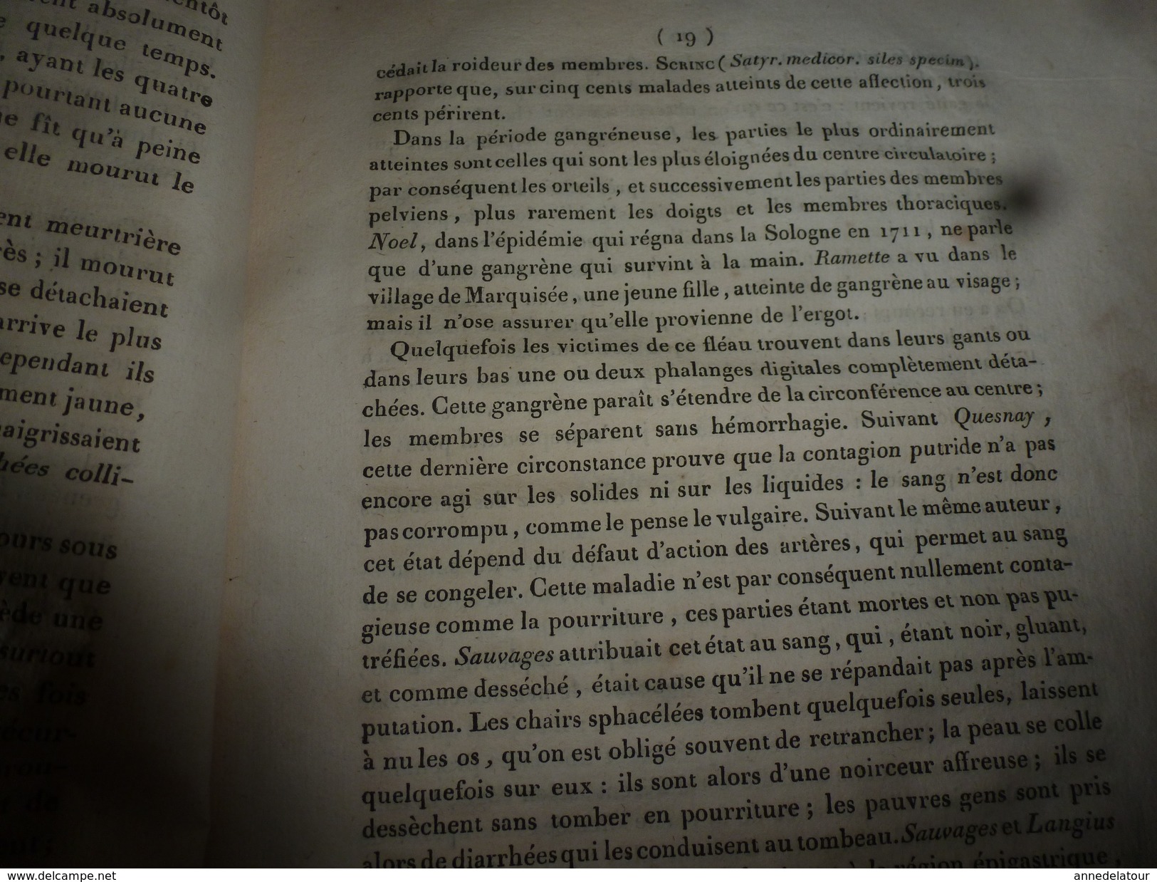 1818 Rare thèse du docteur  Bordot sur LE SEIGLE ergoté (poudre sacrificielle des sorcières), .(dédicace manuscrite)