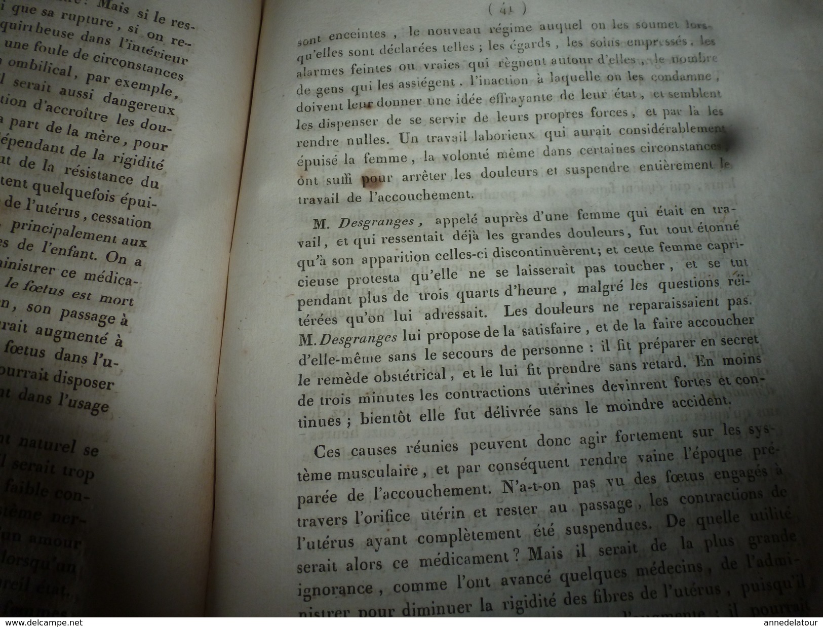1818 Rare thèse du docteur  Bordot sur LE SEIGLE ergoté (poudre sacrificielle des sorcières), .(dédicace manuscrite)