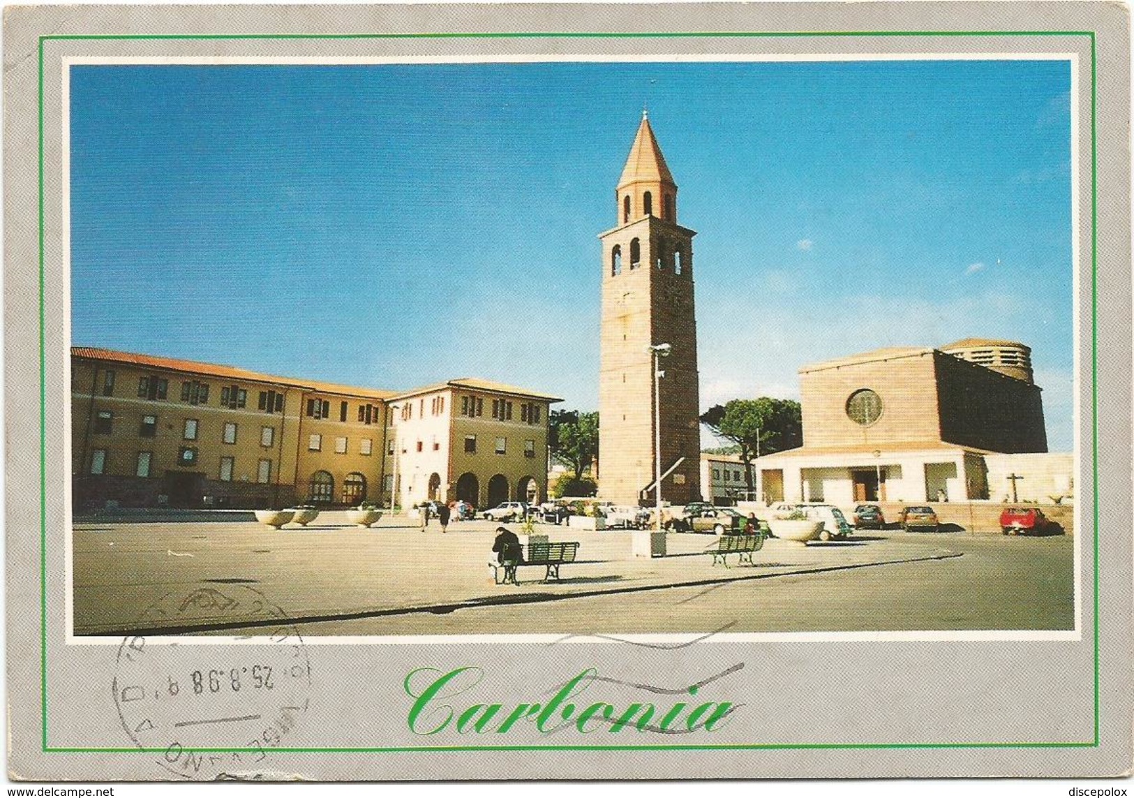 T3131 Carbonia (Sud Sardegna) - Piazza Roma - Auto Cars Voitures / Viaggiata 1998 - Carbonia