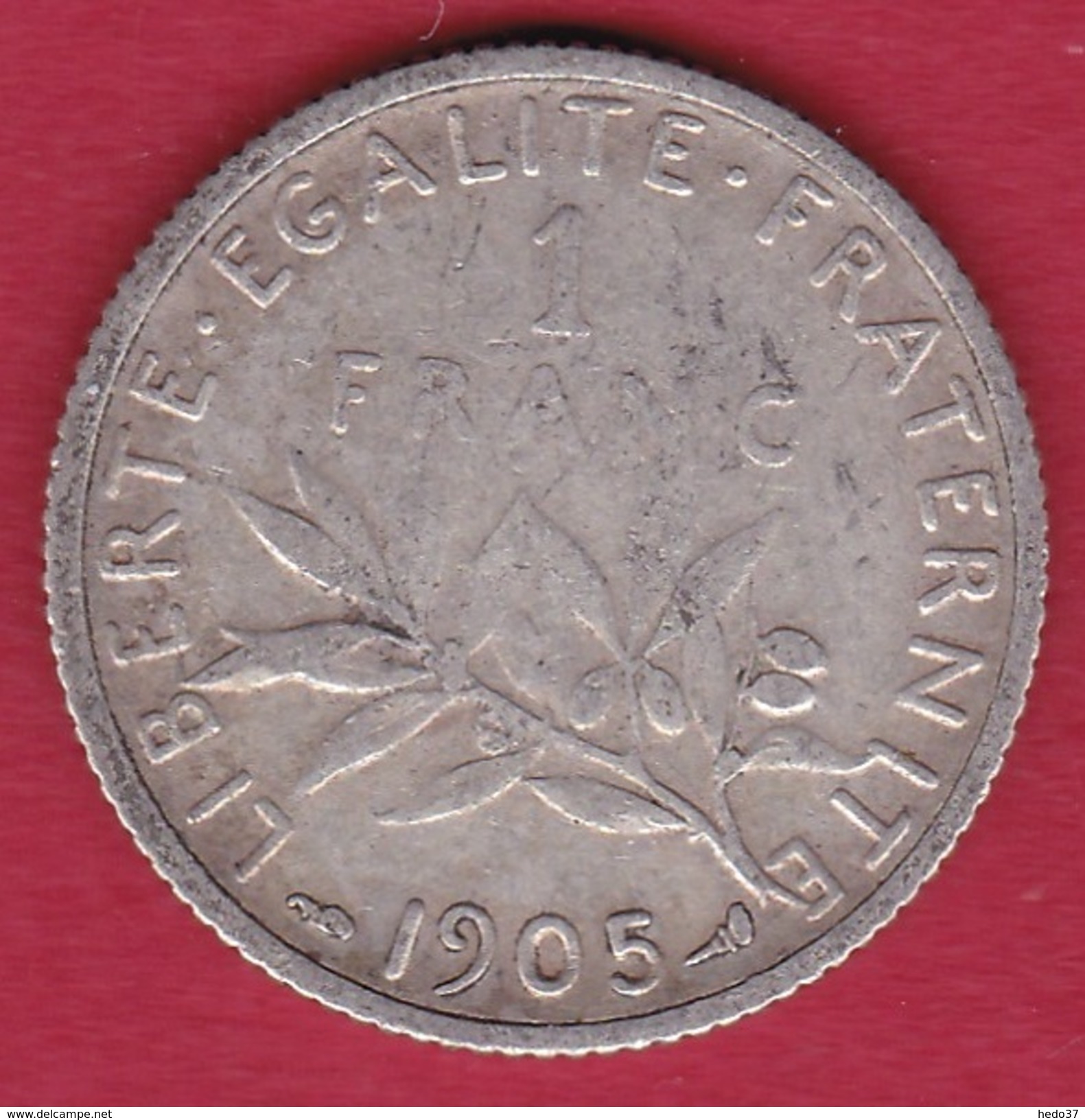 France 1 Franc Semeuse Argent 1905 - Autres & Non Classés