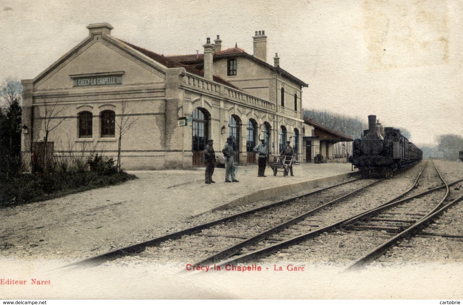 Dépt 77 - CRÉCY-LA-CHAPELLE - La Gare - Couleur - Animée, Train - (Crécy-en-Brie) - Autres & Non Classés