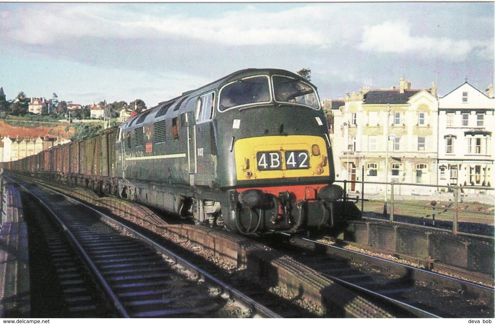 Railway Postcard BR Class 43 D837 Ramillies Dawlish 1963 Warship Diesel Loco - Stations With Trains