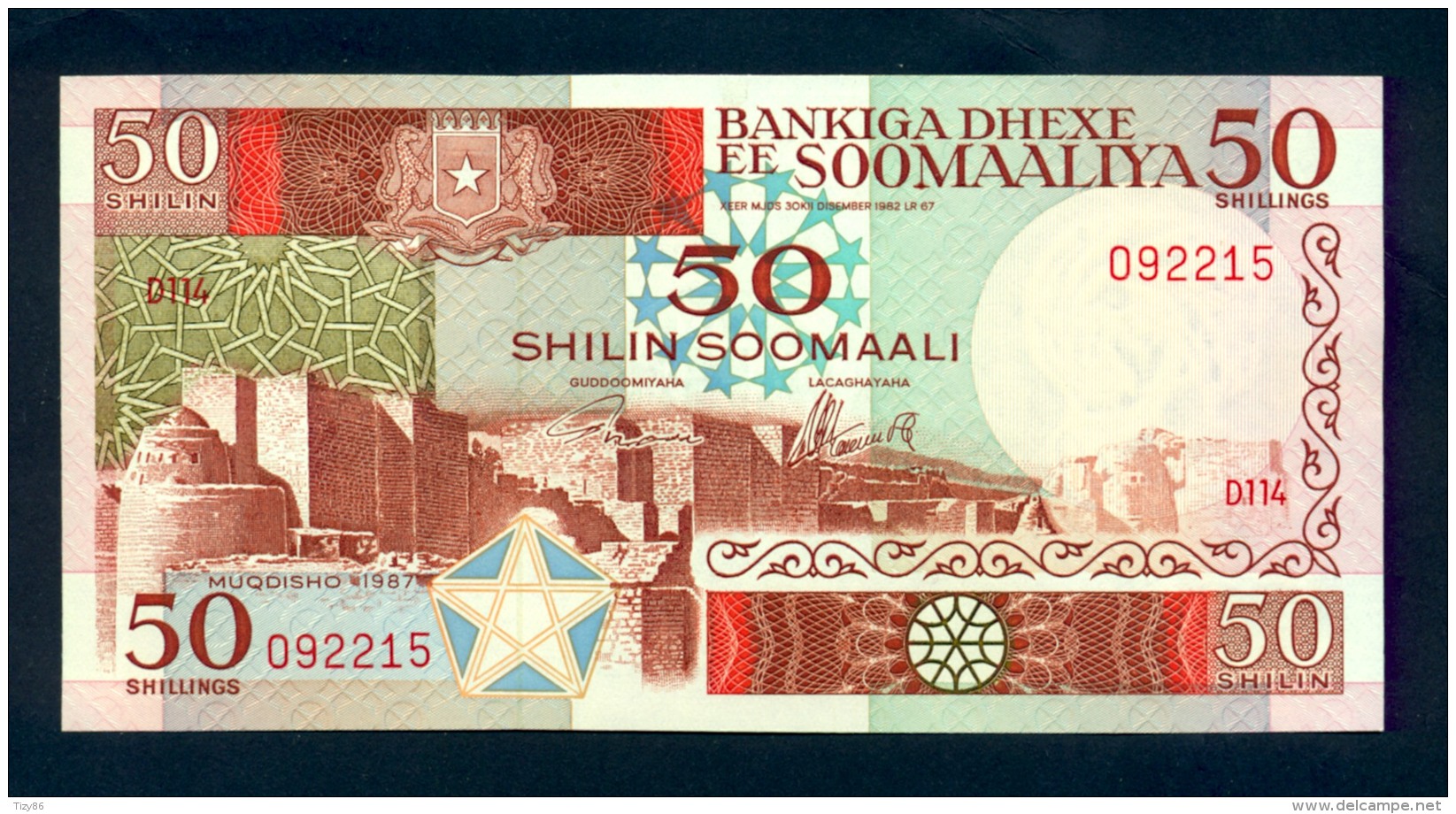 Banconota Somalia 50 Shillings 1987 FDS - Somalia