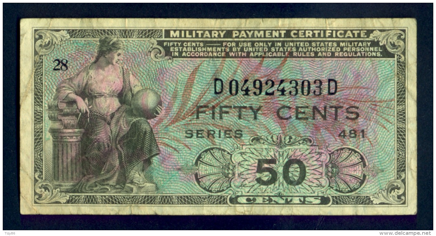 Banconota Stati Uniti U.S.A. 50 Cents 1951 -  MPC - Serie 481 ( Circolata) - Other & Unclassified