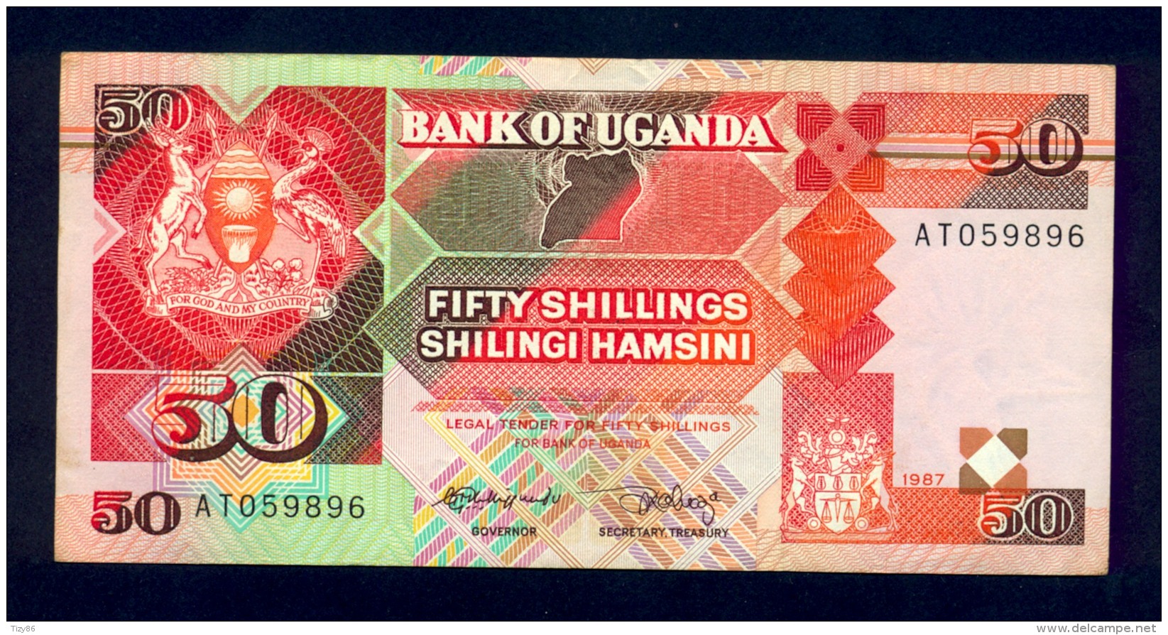 Banconota Uganda 50 Shillings 1987 FDS - Ouganda