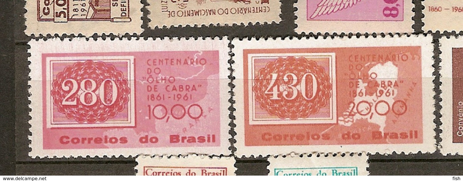 Brazil * & 100 Years Of  Olho De Cabra  1961 (710) - Briefmarken Auf Briefmarken