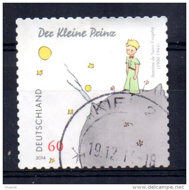 Germany - 2014 - 70th Death Anniversary Of Antoine De Saint Exupery (Self Adhesive Perfs) - Used - Used Stamps