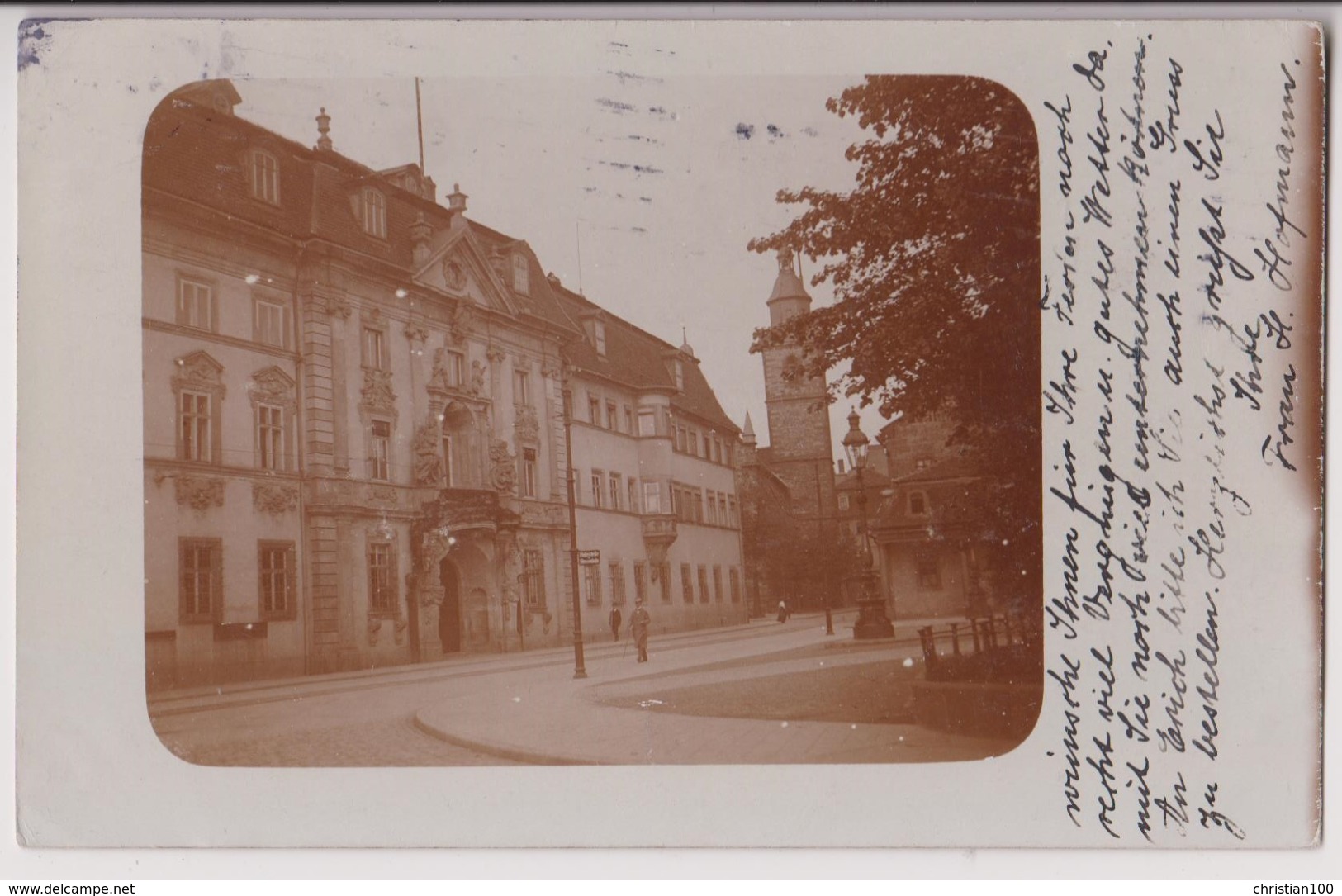 ERFURT : CARTE PHOTO ECRITE EN 1913 - BLICK AUF DIE WIGBERTIKIRCHE - RARE - 2 SCANS - - Erfurt