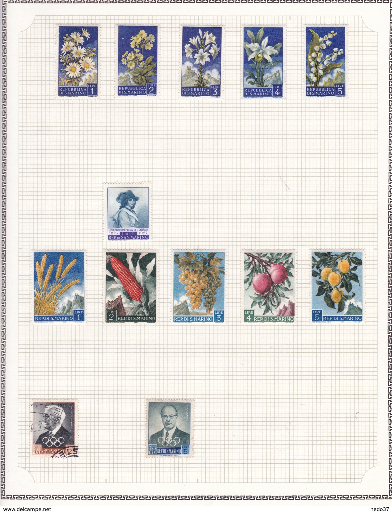 Saint Marin - Collection Vendue Page Par Page - Timbres Neufs * / Oblitérés - B/TB - Collections, Lots & Séries