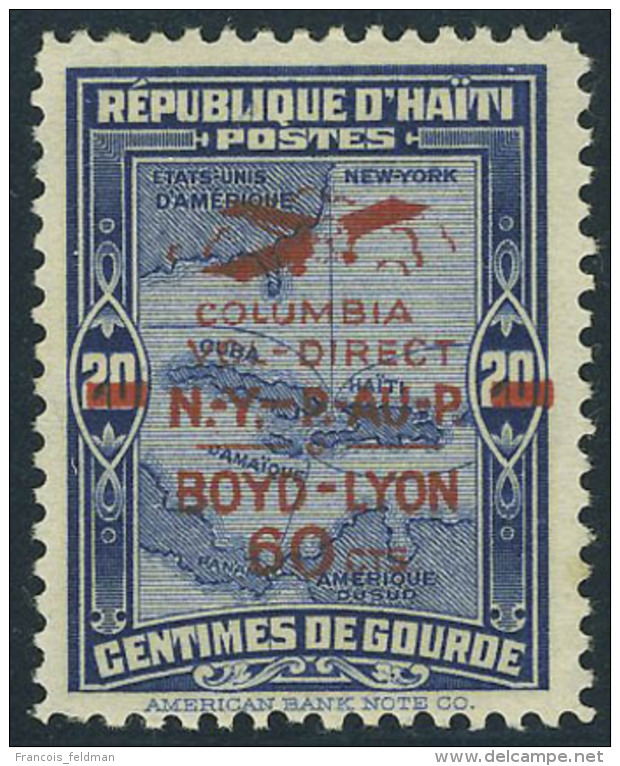 Neuf Avec Charni&egrave;re N&deg; 4A, 60c Vol New York Port Au Prince, T.B. - Other & Unclassified