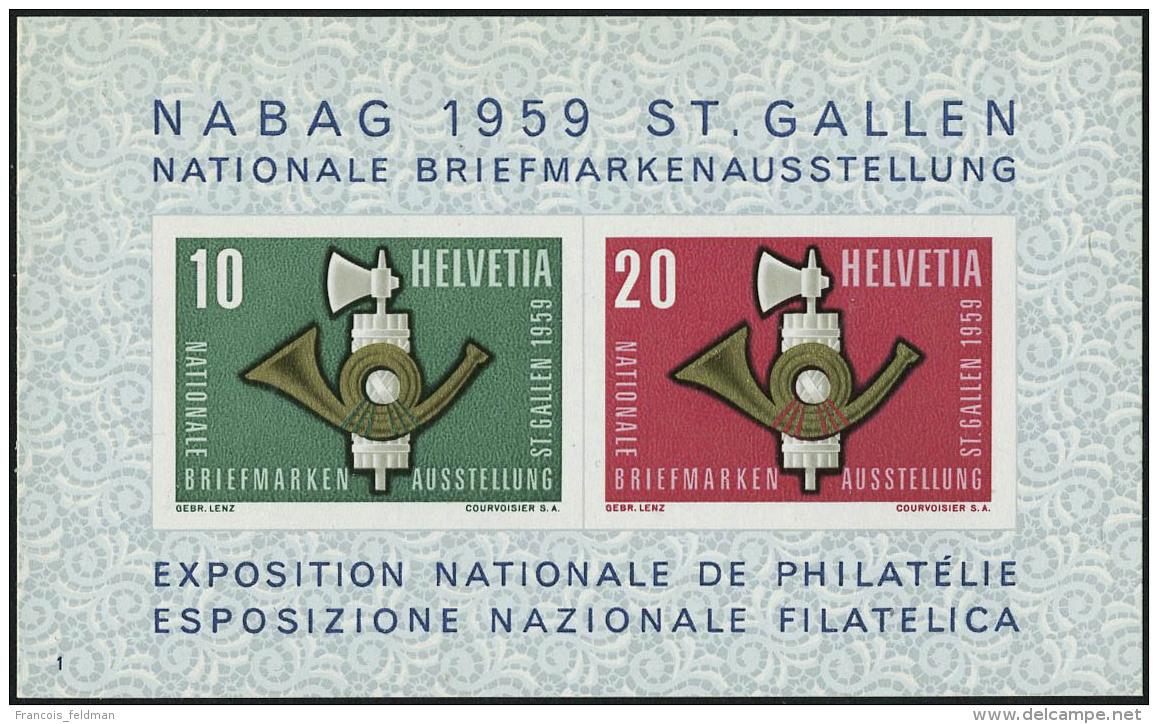 Neuf Sans Charni&egrave;re N&deg; 16, Bloc St Gallen 1959 X 10ex T.B. - Other & Unclassified