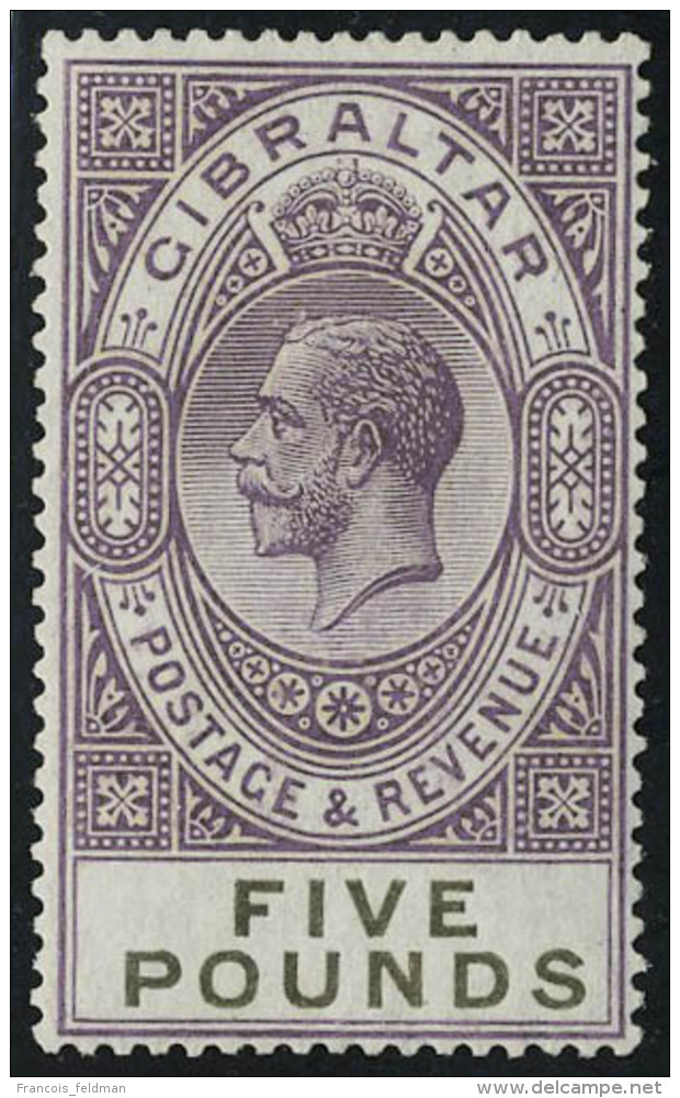 Neuf Avec Charni&egrave;re N&deg; 90, 5&pound; Violet Brun Et Noir, Cl, T.B. - Autres & Non Classés