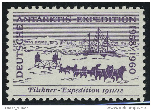 Neuf Sans Charni&egrave;re 4 Valeurs Vignettes Antarktis Expedition T.B. - Other & Unclassified