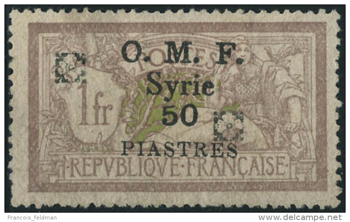 Neuf Sans Gomme N&deg;55. 50P S/1f Double Fleuron Noir. Couleur L&eacute;g&egrave;rement Pale. T.B. - Autres & Non Classés