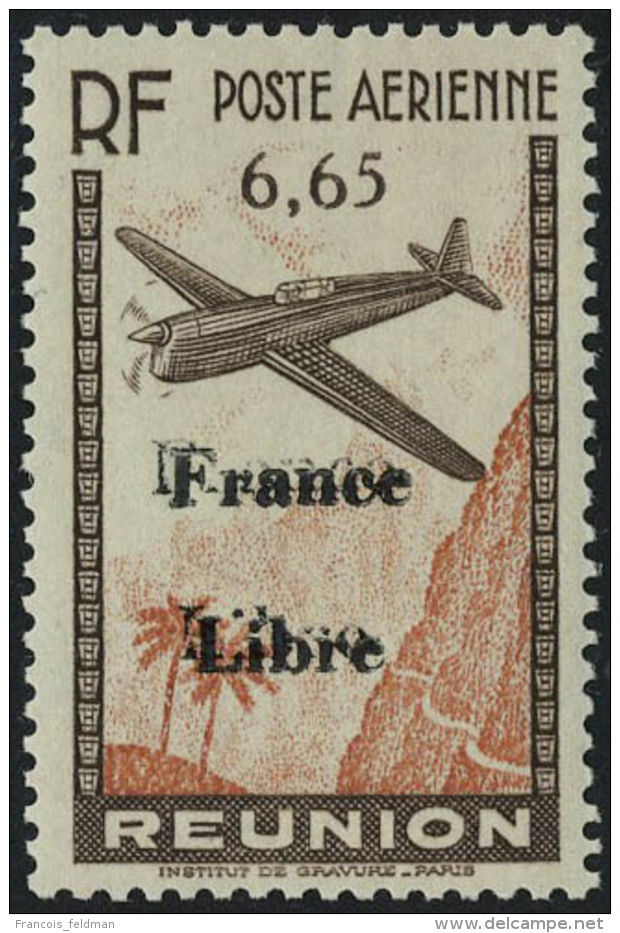 Neuf Sans Charni&egrave;re 6f65 Surcharge France Libre Double, T.B.Maury 25a - Sonstige & Ohne Zuordnung