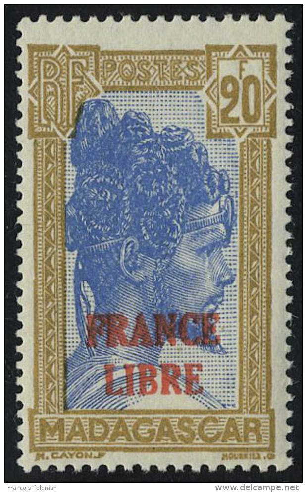 Neuf Sans Charni&egrave;re N&deg; 255A, 20f France Libre T.B. Sign&eacute; Calves, Rare ** - Other & Unclassified