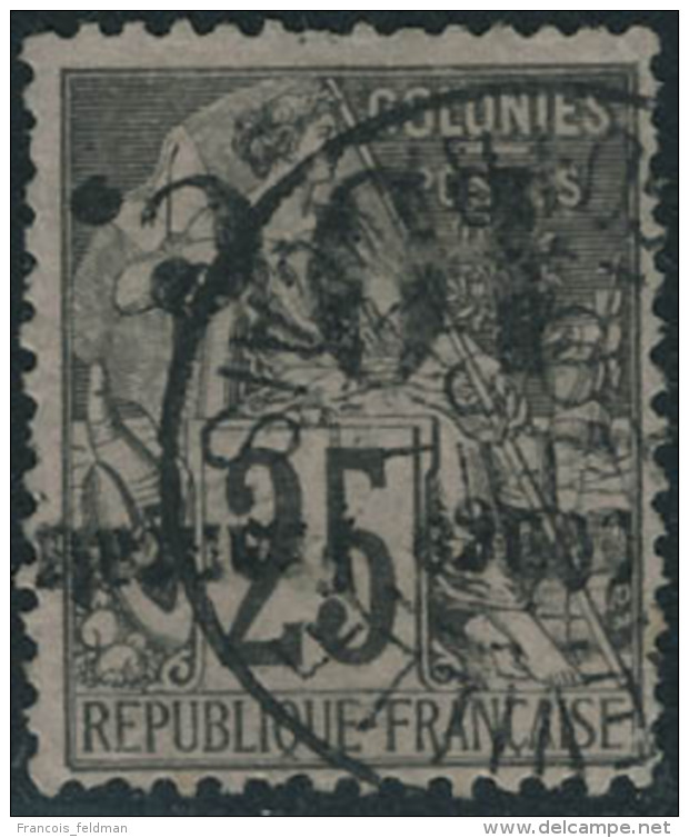 Oblit&eacute;r&eacute; N&deg;5c. 10c S/25c Surcharge Renvers&eacute;e (Type II). Qq. Dents L&eacute;g&egrave;rement... - Autres & Non Classés