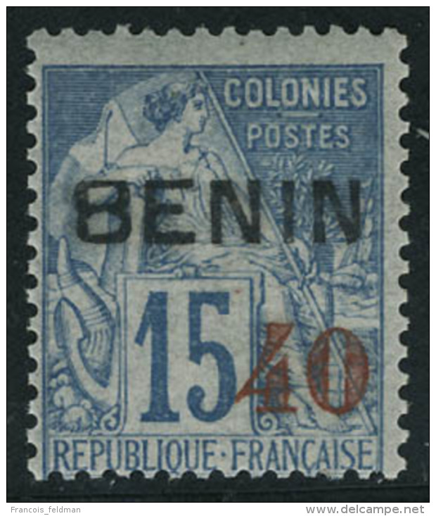 Neuf Avec Charni&egrave;re N&deg; 15, 40 Sur 15c Bleu, Cl, T.B. Sign&eacute; Calves - Autres & Non Classés