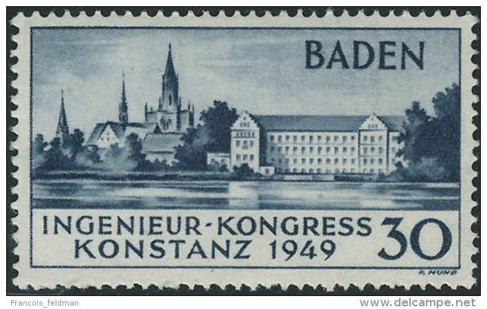 Neuf Avec Charni&egrave;re N&deg;46a. 30p Bleu. 2&egrave;me Tirage. T.B. - Other & Unclassified