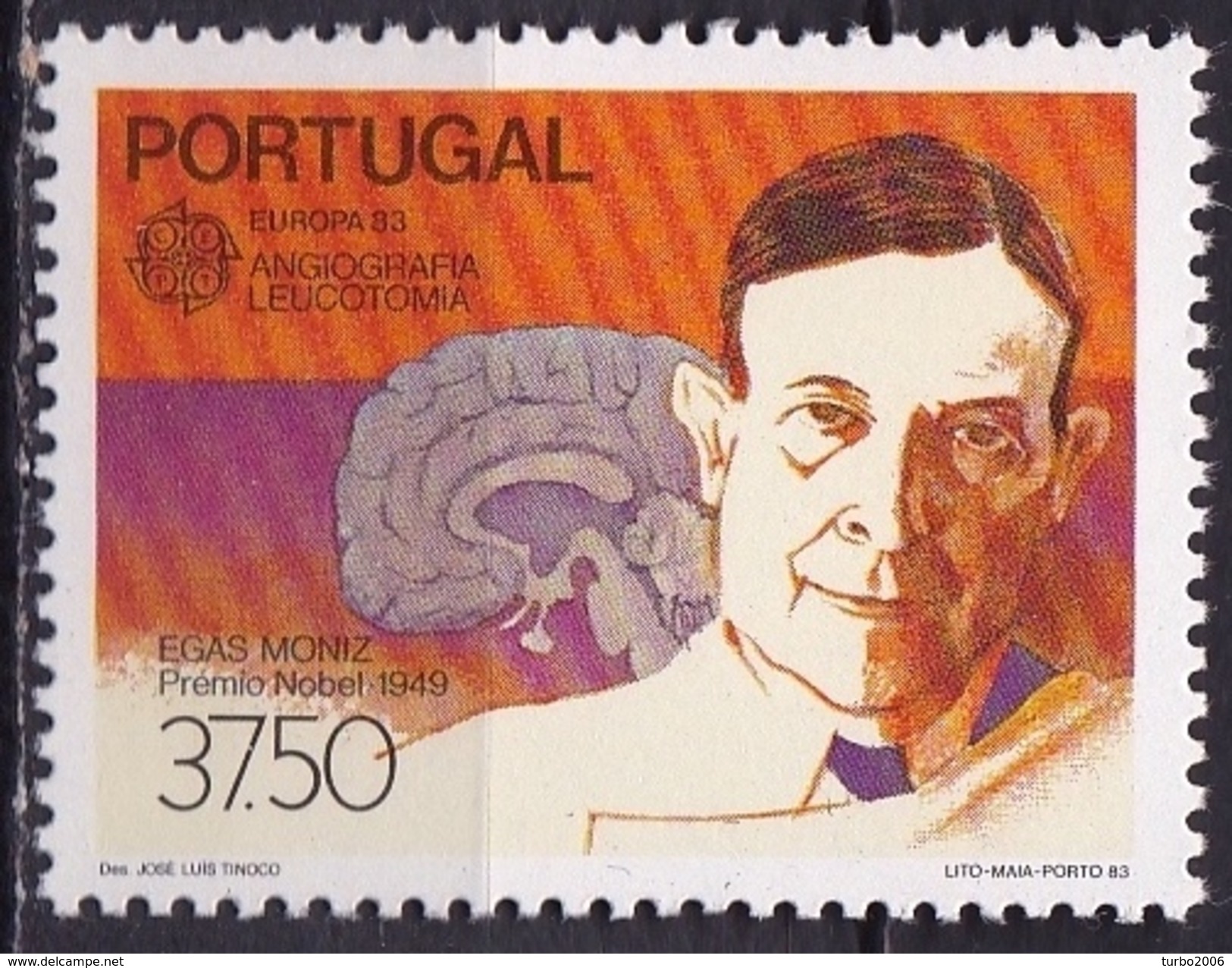 Portugal 1983 Europe CEPT Antonis Caetano De Abreu Freire Egas Moniz Neuroloog Michel 1601 MNH - Ungebraucht