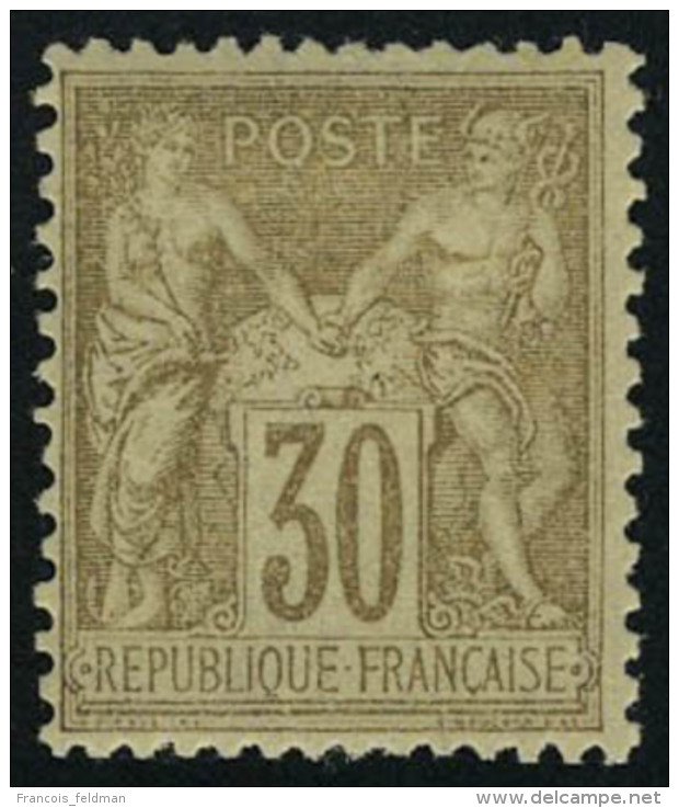 Neuf Avec Charni&egrave;re N&deg; 80, 30c Brun Jaune Type II, T.B. - Other & Unclassified