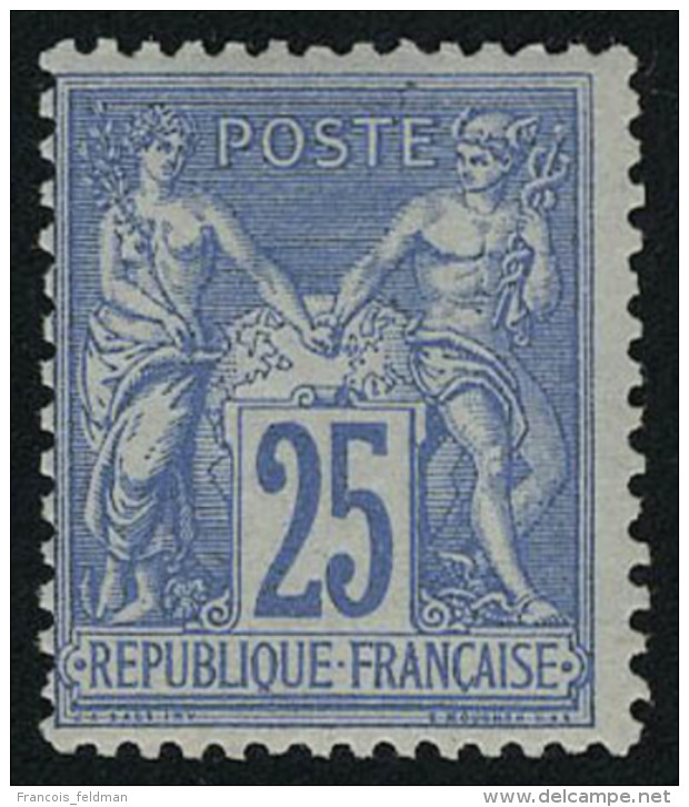 Neuf Sans Charni&egrave;re N&deg; 79, 25c Bleu T.B. - Autres & Non Classés