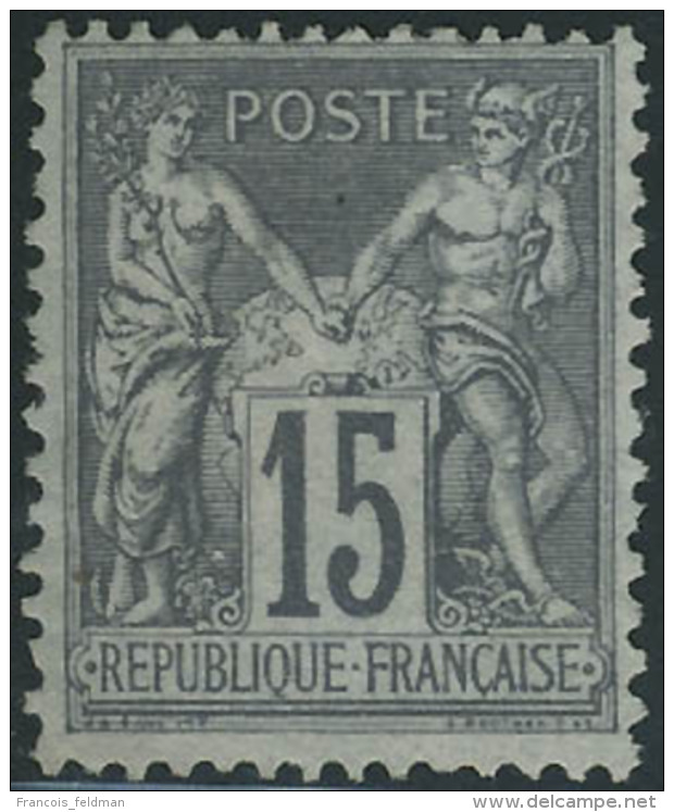 Neuf Avec Charni&egrave;re N&deg;77. 15c Gris. Gomme L&eacute;g&egrave;rement Diminu&eacute;e Mais Tr&egrave;s... - Autres & Non Classés