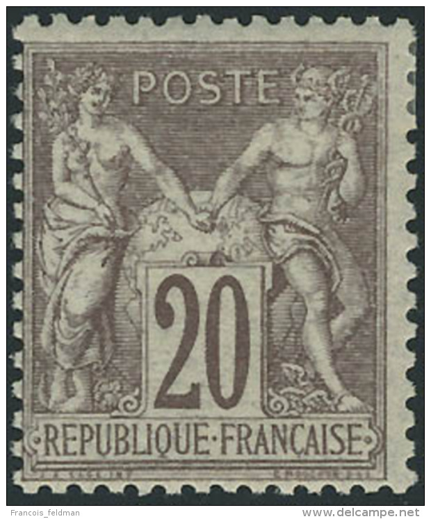 Neuf Avec Charni&egrave;re N&deg; 67. 20c Brun-lilas, Type I, Cl, T.B. - Other & Unclassified