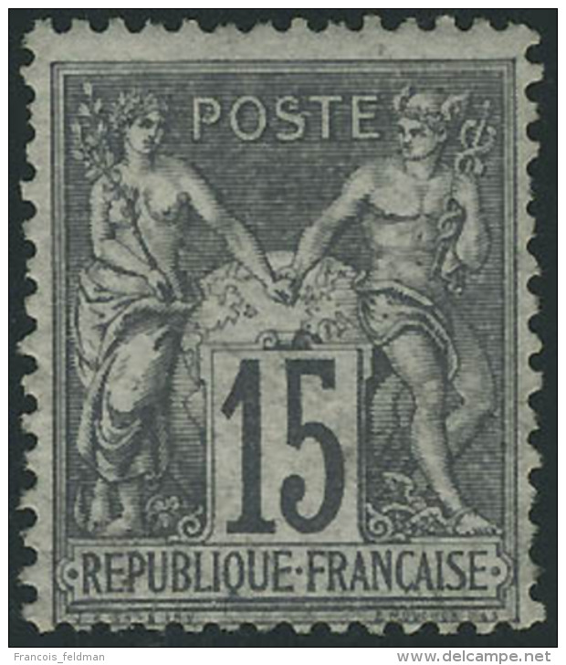 Neuf Avec Charni&egrave;re N&deg;66. 15c Gris, Type I. T.B. Sign&eacute; A. Brun - Other & Unclassified