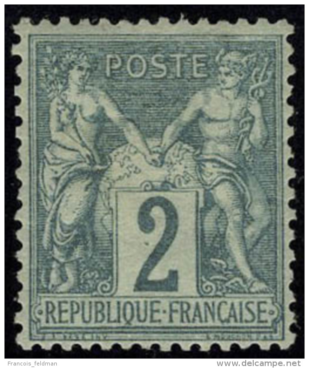 Neuf Avec Charni&egrave;re N&deg; 62, 2c Vert Type I, T.B. Sign&eacute; Calves Et Guy. - Autres & Non Classés