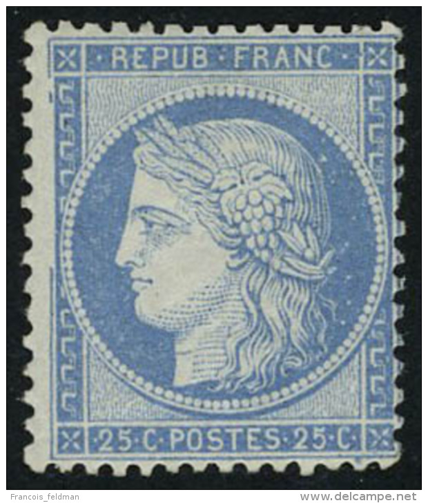 Neuf Avec Charni&egrave;re N&deg; 60B, 25c Bleu Type II, T.B. Rare - Autres & Non Classés