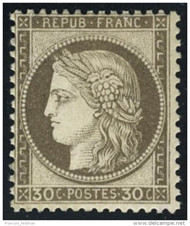 Neuf Avec Charni&egrave;re N&deg; 56, 30c Brun C&eacute;r&egrave;s, T.B. Sign&eacute; A Brun Et Calves - Autres & Non Classés