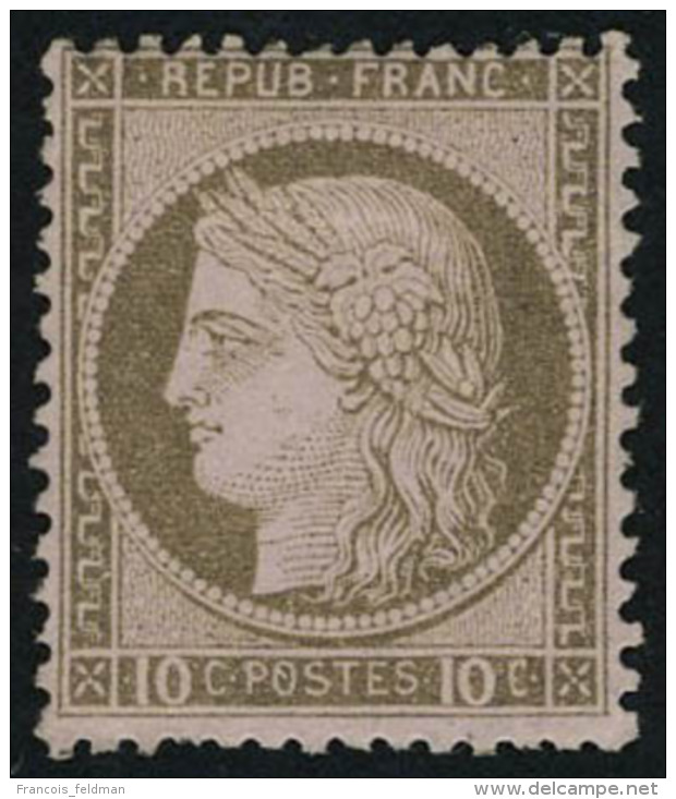 Neuf Avec Charni&egrave;re N&deg; 54a, 10c Brun Fonc&eacute; Sur Rose, Gros Chiffres 10, T.B. Sign&eacute; A Brun,... - Sonstige & Ohne Zuordnung