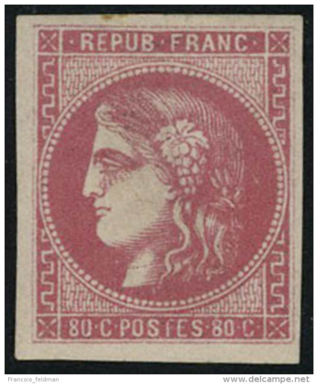 Neuf Avec Charni&egrave;re N&deg; 49b, 80c Rose Vif, T.B. - Sonstige & Ohne Zuordnung