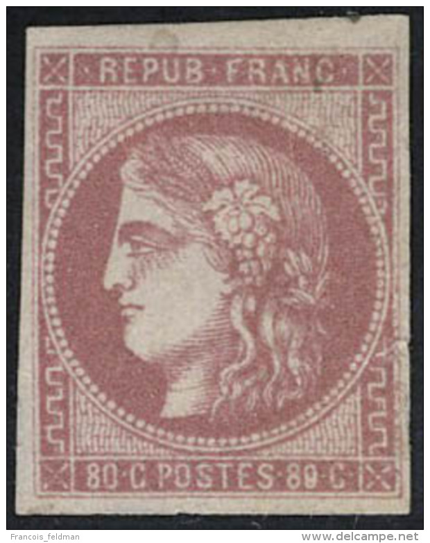 Neuf Avec Charni&egrave;re N&deg; 49F, Vari&eacute;t&eacute; 88 Au Lieu De 80c Rose, Infime Pelurage Sinon T.B.... - Other & Unclassified